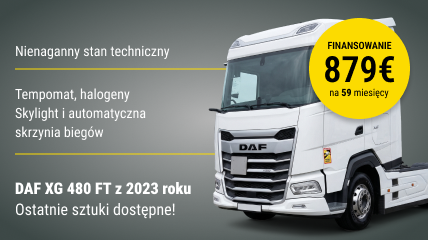 DAF XG 480 FT z 2023 roku, limitowana oferta - rata 879 euro