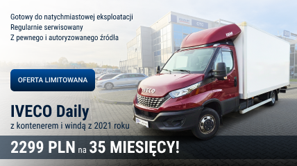 IVECO DAILY 50C z kontenerem PONY i windą